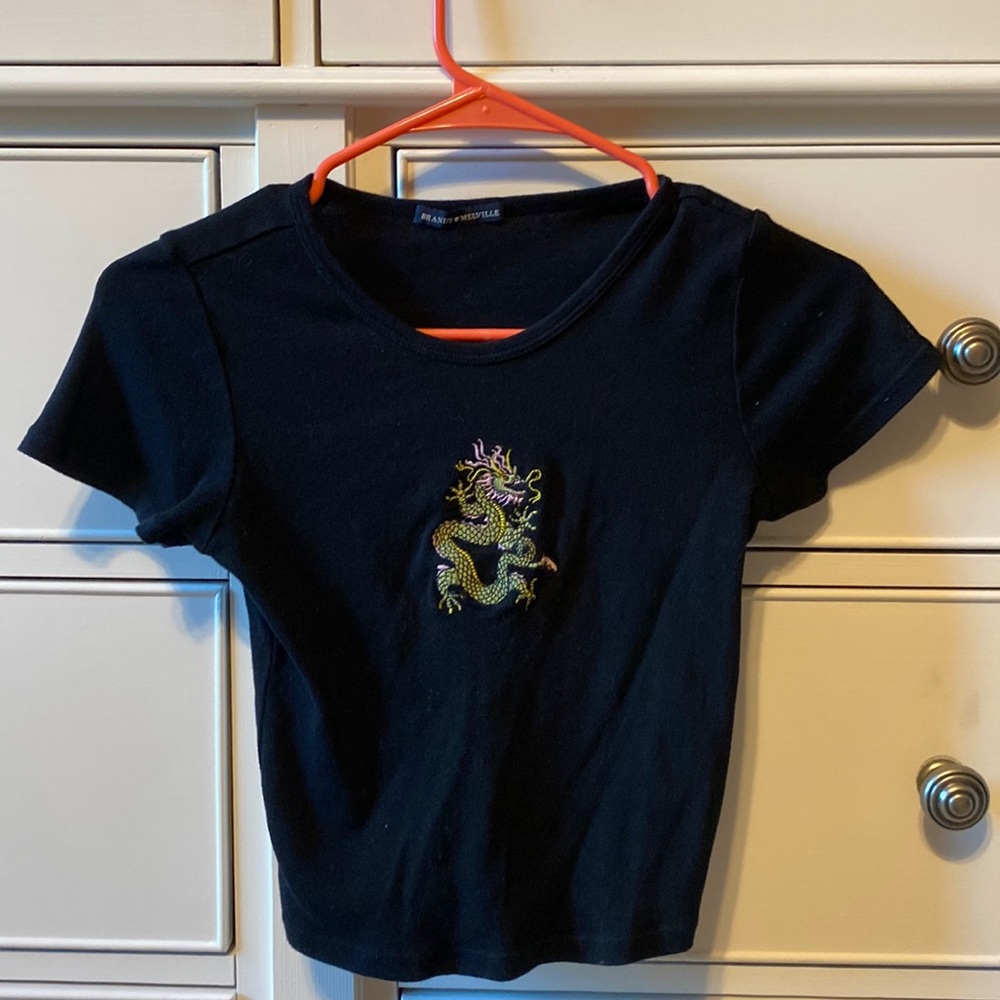 brandi Melville cropped dragon tee